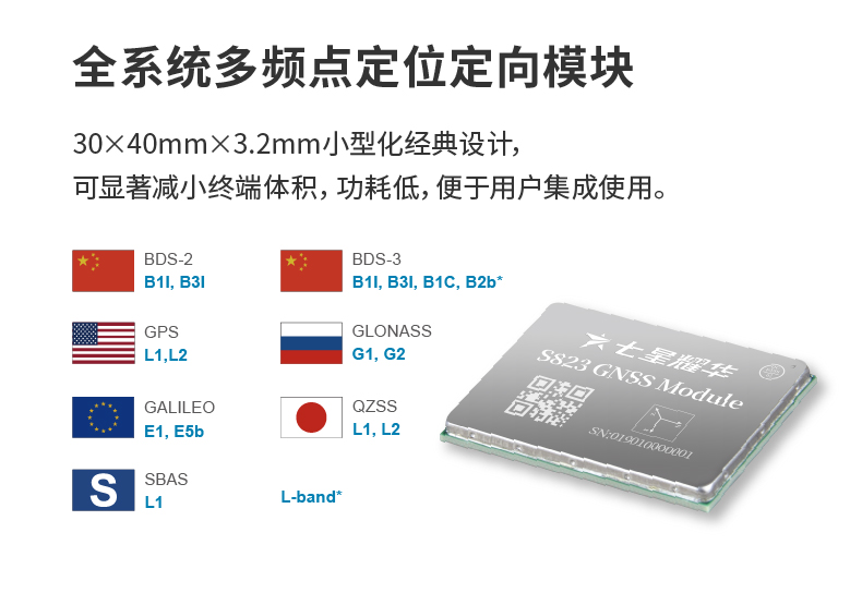 七星耀华 S823 GNSS接收机模块 板卡RTK