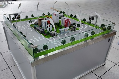 智能交通实训沙盘智能交通沙盘巡线小车红绿灯启停ETC自动抬杆实验箱