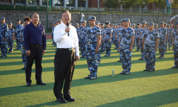 安徽理工大學校長袁亮走訪慰問軍訓參訓師生