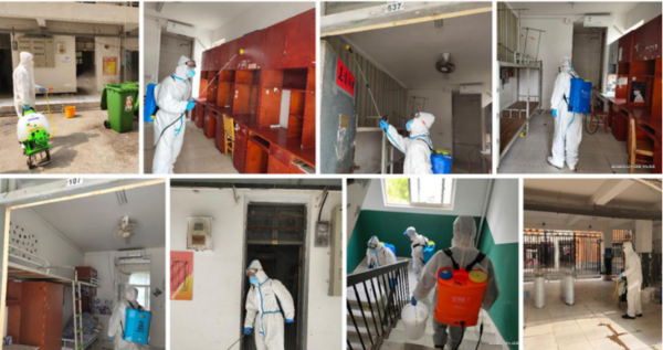 武漢軟件工程職業學院:三次消毒清潔,確保校園安全!