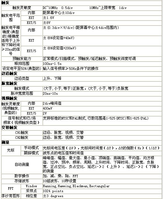 数字存储示波器/存储示波器