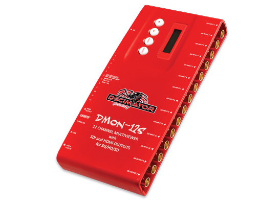 DMON-12S 12通道多画面分割器,带自定义布局/UMD/音频表/格子线/Tally